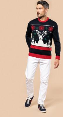 Pullover col rond de Noël unisexe