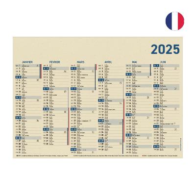 Calendrier canne à sucre