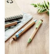 Stylo bille en bambou et paille de blé