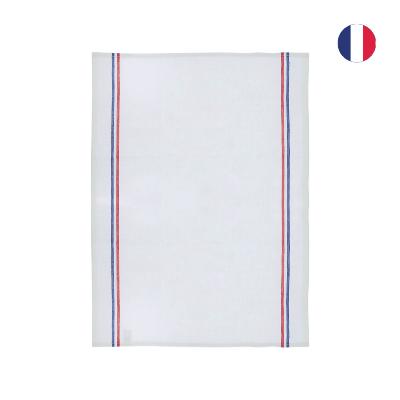 Torchon avec bandes tricolores - 100% coton