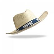 Chapeau en paille blanche avec biais paille