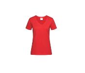 T-shirt col V - Femme - 155 g