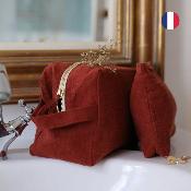 Trousse de toilette en lin lavé
