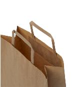 Sac en papier kraft avec poignées plates - 80g
