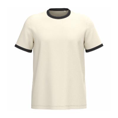 T-shirt à bords contrastés en coton biologique - Homme