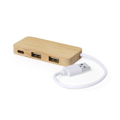 Port USB à 3 port en bois