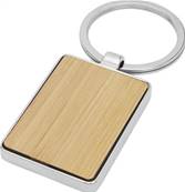 Porte-clés rectangulaire en bambou
