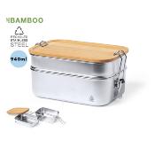 Boîte à lunch en acier inoxydable recyclé et bambou