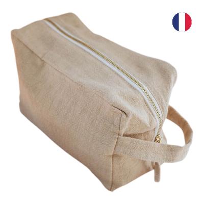 Trousse de toilette en lin lavé