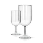 Verre à pied en plastique réutilisable - 18 cl