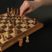 Jeu d'échecs pliable en bois