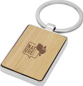 Porte-clés rectangulaire en bambou