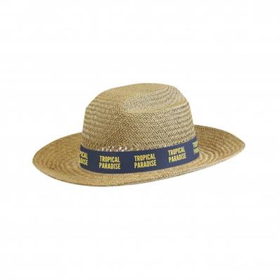 Chapeau en paille luxe avec biais paille