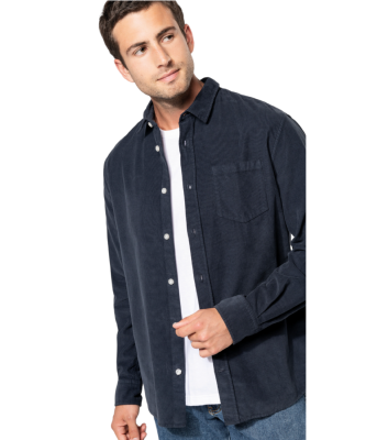 Chemise Manches Longues en Velours Homme 150g