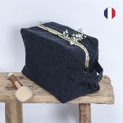 Trousse de toilette en lin lavé
