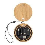 Câble de charge 6 en 1 avec étui en bambou
