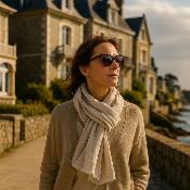 Foulard/Chèche en lin - Made in France - 160g