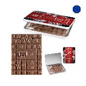 Calendrier de l'Avent dans une boîte métallique - chocolat personnalisé