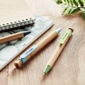 Stylo bille en bambou et paille de blé