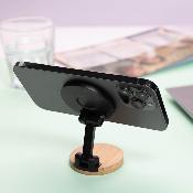 Support téléphone en bambou et plastique RCS