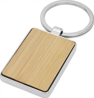 Porte-clés rectangulaire en bambou