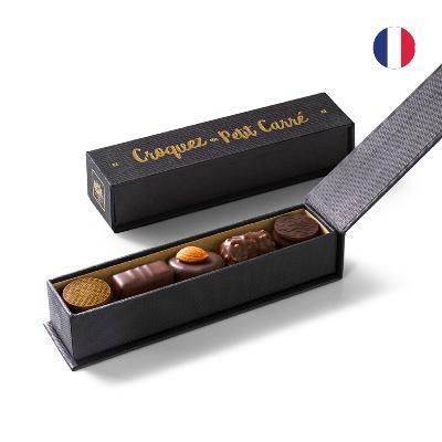 Coffret gourmand personnalisé - 5 bonbons de chocolat
