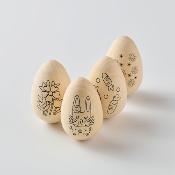 Set de peinture d'œufs en bois