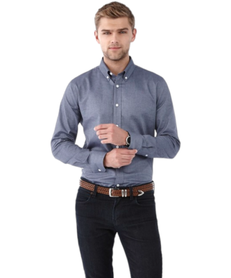 Chemise coton à manches longues - Homme