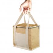 Lunch bag isotherme en toile de jute