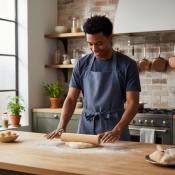 Ensemble tablier et torchon en coton biologique