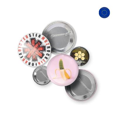 Badge rond avec épingle - Made in Europe