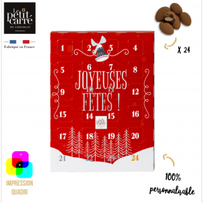 Calendrier Avent avec des amandes au lait