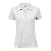 Polo stretch à col en V - Femme