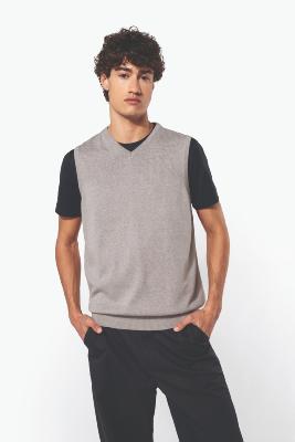 Pull sans manches à col V - Homme