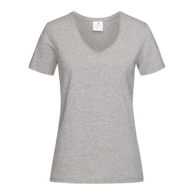 T-shirt col V - Femme - 155 g