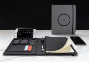 Carnet de notes A5 avec chargeur sans fil et powerbank