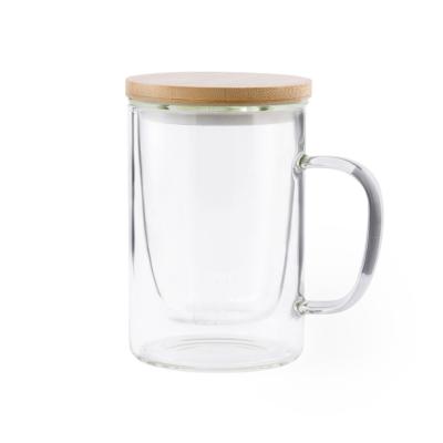 Tasse à thé avec couvercle en bambou