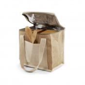 Lunch bag isotherme en toile de jute