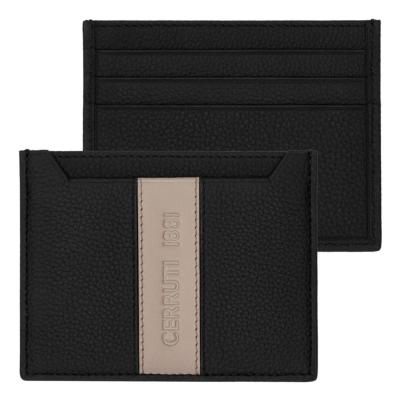 Porte-cartes Delano Taupe & Black