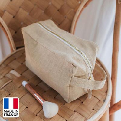 Trousse de toilette en lin lavé