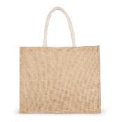 Sac shopping en jute avec motifs de Noël