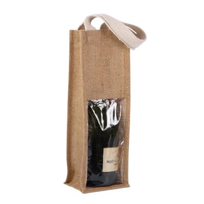 Sac porte-bouteille en jute