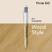 BIC® 4 Couleurs Wood Style